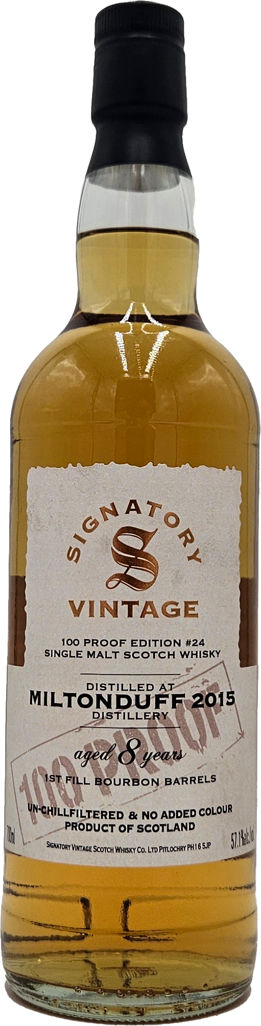 Miltonduff 2015 Signatory Vintage 100 Proof Edition #24 0,70 ltr 57,1%