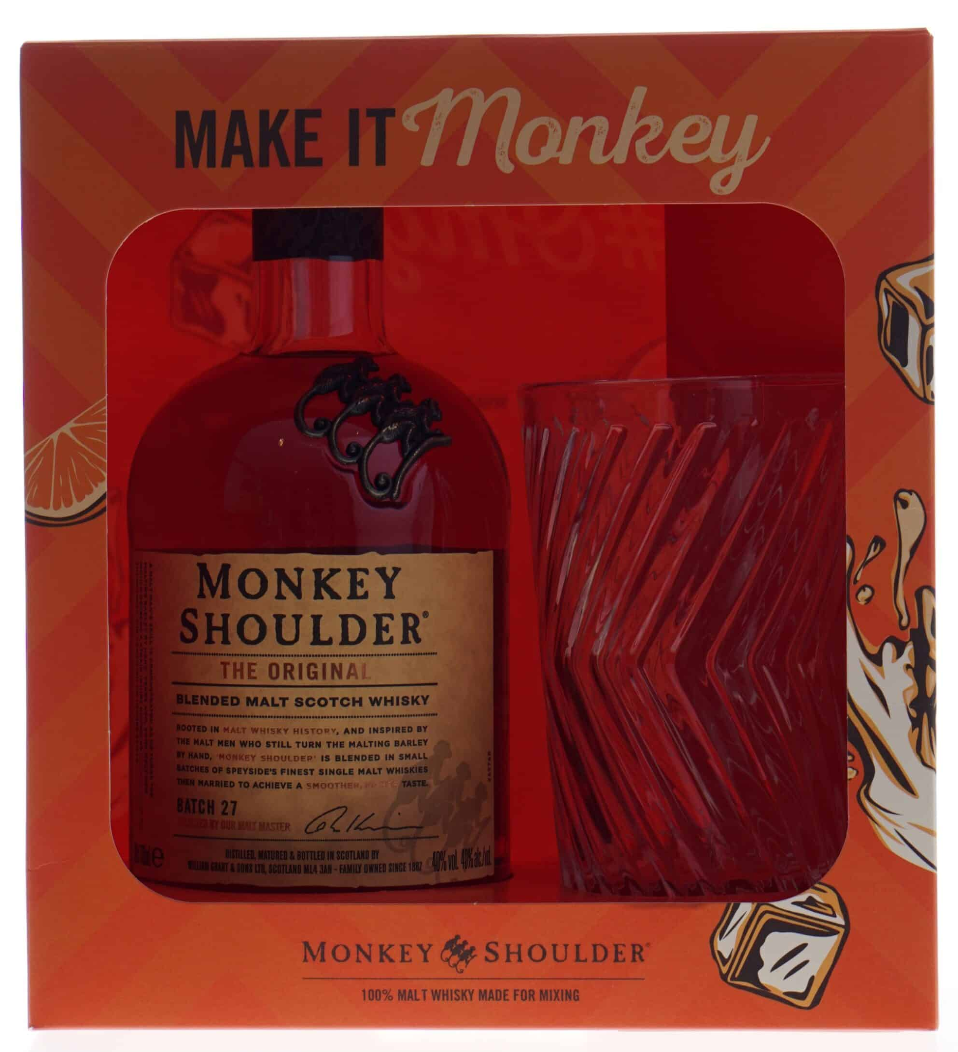 MONKEY SHOULDER ノベルティグッズセット Monkey Shoulder Giftpack Make It Monkey 0,70 ltr 40% - Whiskysite
