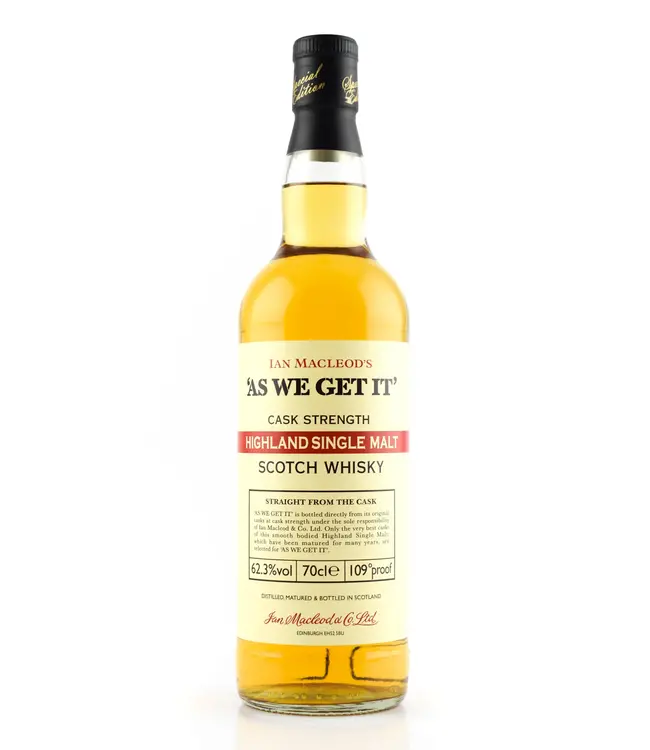 As We Get It Highland Single Malt 0,70 ltr 62,3%