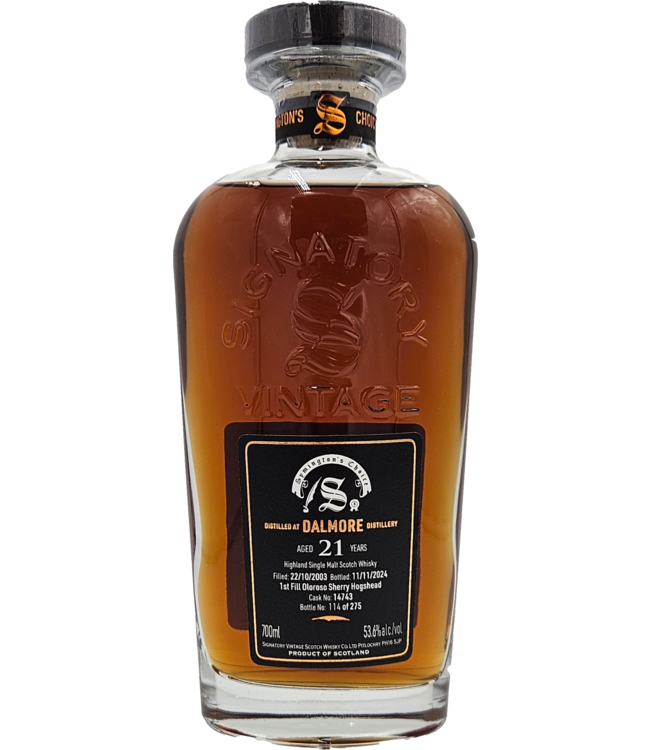 Dalmore 21 Years Old 2003 Signatory Symington's Choice Cask 14743 0,70 ltr 53,6%