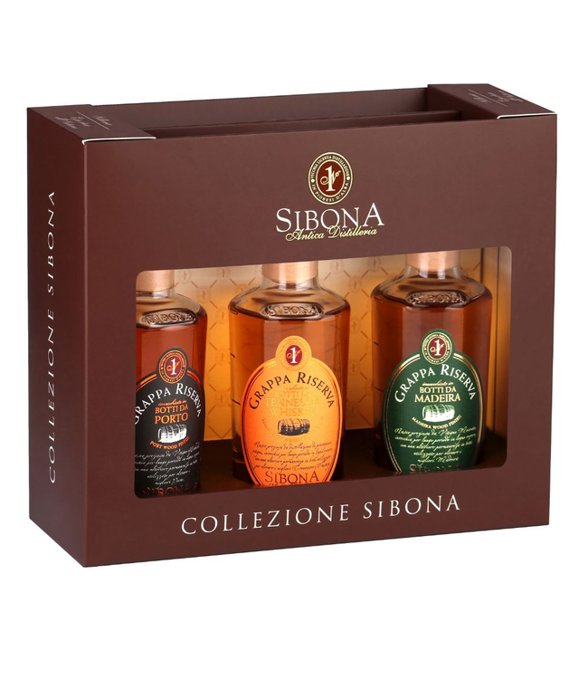 Grappa Sibona Woodfinish 3 x 0.20 ltr 44%