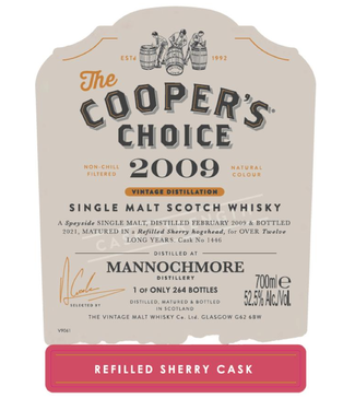 Mannochmore Mannochmore 12 Years Old 2009 Cooper's Choice 0,70 ltr 52,5%