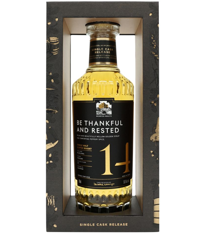 Wemyss Blair Athol 14 Years Old Be Thankfull and Rested 0,70 ltr 56,6%