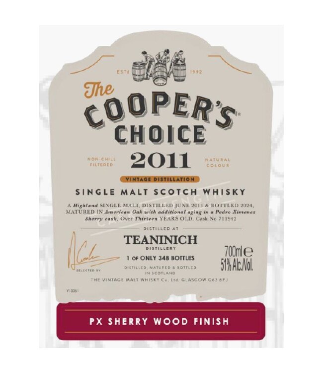 Teaninich 13 Years Old 2011 Cooper's Choice 0,70 ltr 55,5%