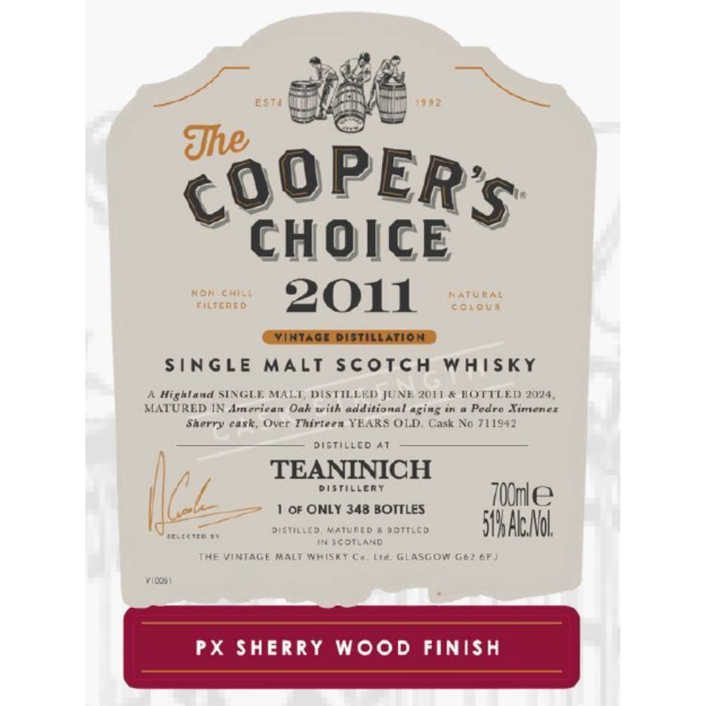 Teaninich 13 Years Old 2011 Cooper's Choice 0,70 ltr 55,5%