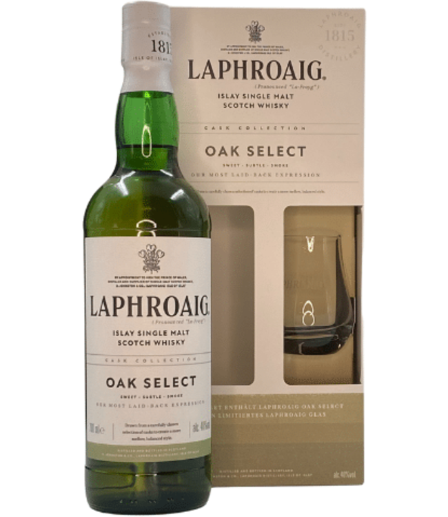 Laphroaig Oak Select Met Glas 0,70 ltr 40%