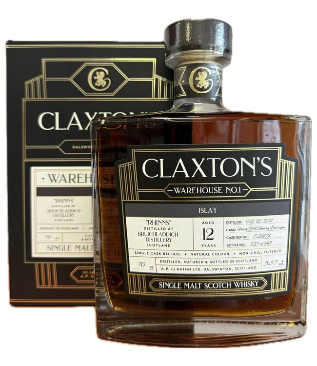 Bruichladdich ''Rhinns'' 12 Years Old 2011 Claxton's Warehouse 1 0,70 ltr 53,7%
