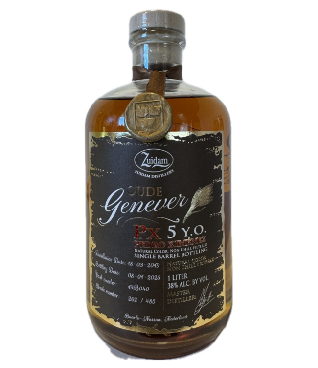 Zuidam Oude Genever 5 Years Old PX 1,00 ltr 38%