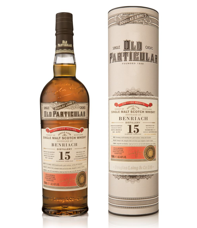 Old Particular Benriach 15 Years Old 2008 0,70 ltr 48,4%