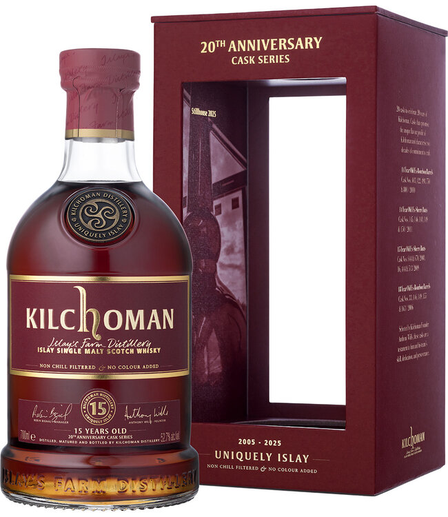 Kilchoman 15 Years Old 20th Anniversary Cask Series 0,70 ltr 52,7%