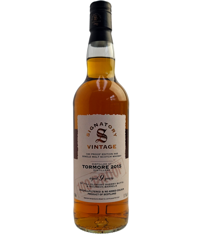 Tormore 2015 Signatory Vintage 100 Proof Edition #45 0,70 ltr 57,1%