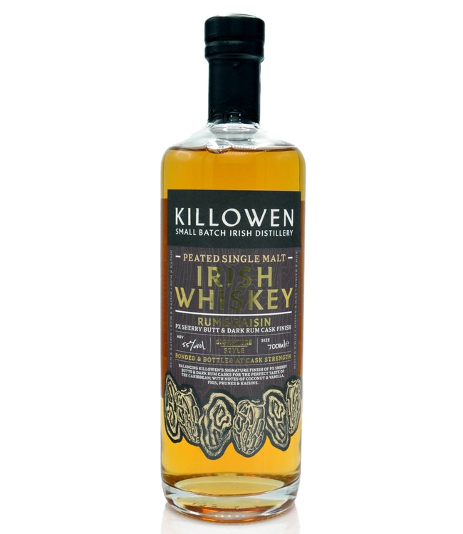 Killowen Peated Single Malt Irish Whiskey Rum & Raisin 0,70 ltr 55%
