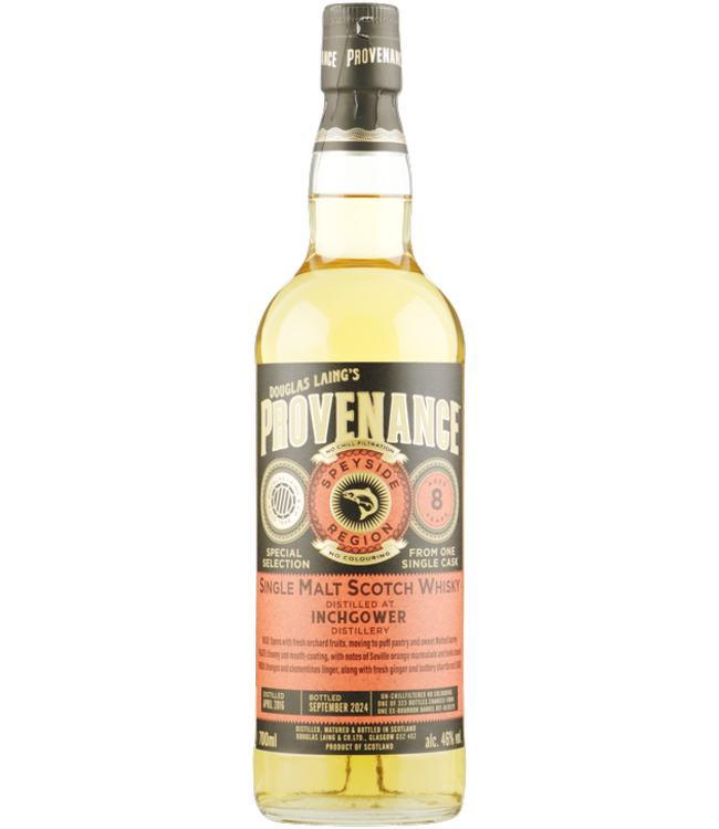 Inchgower 8 Years Old Provenance 0,70 ltr 46%