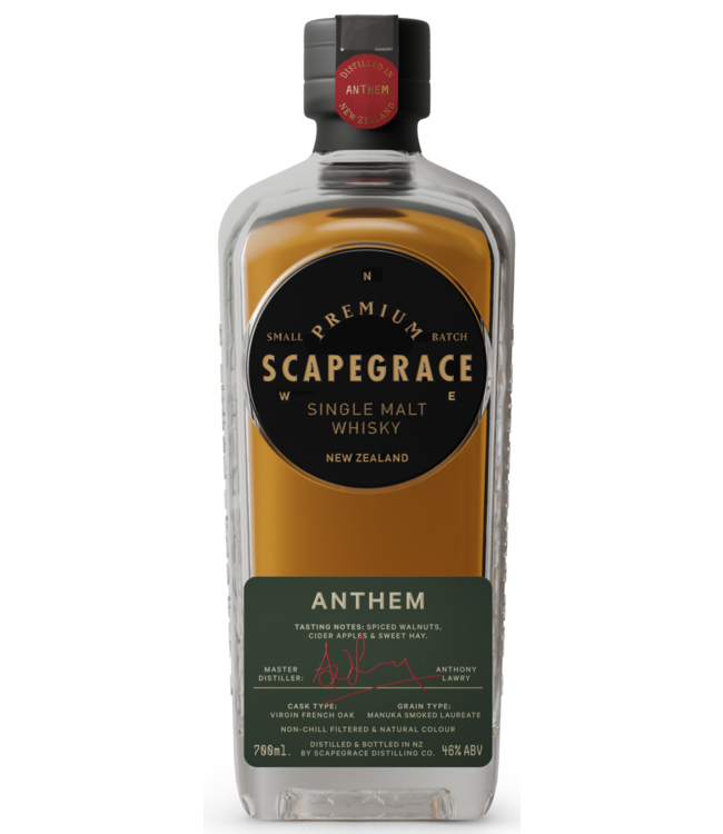 Scapegrace Anthem Single Malt 0,70 ltr 46%