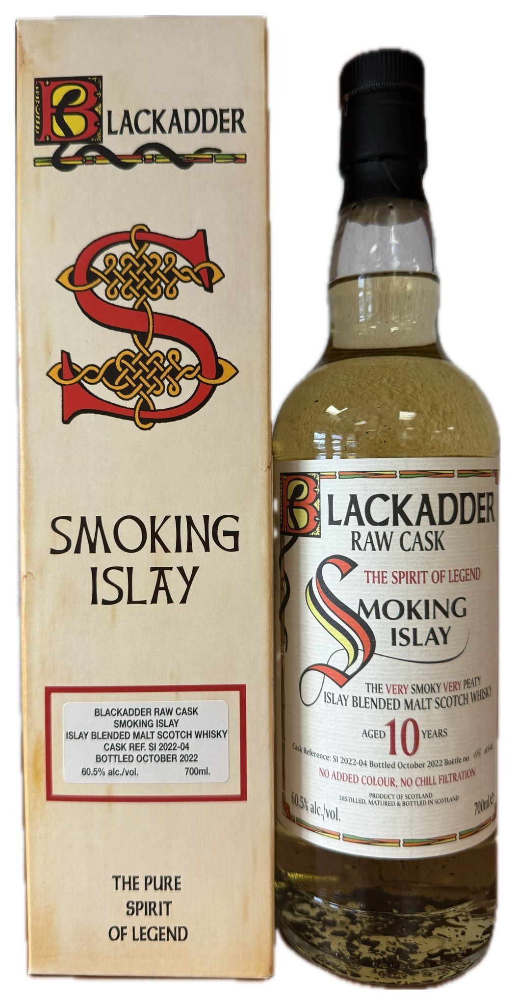 Blackadder Raw Cask Smoking Islay 10 Years Old 0,70 ltr 60,5