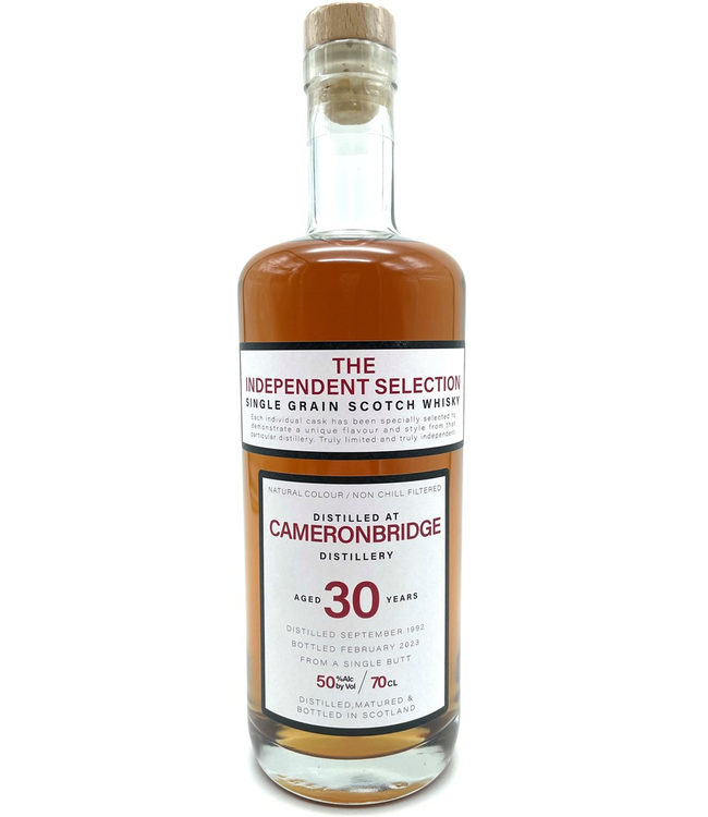 Cameronbridge 30 Years Old The Independent Selection 0,70 ltr 50%