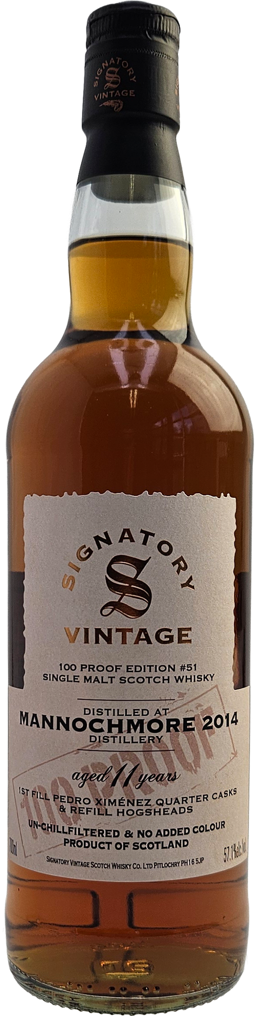 Mannochmore 2014 Signatory Vintage 100 Proof Edition #51 0,70 ltr 57,1%