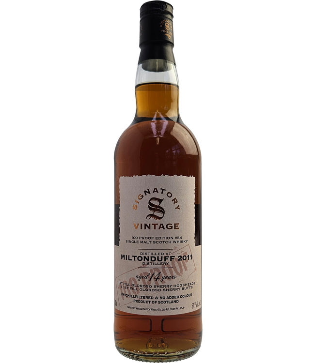 Miltonduff 2011 Signatory Vintage 100 Proof Edition #54 0,70 ltr 57,1%