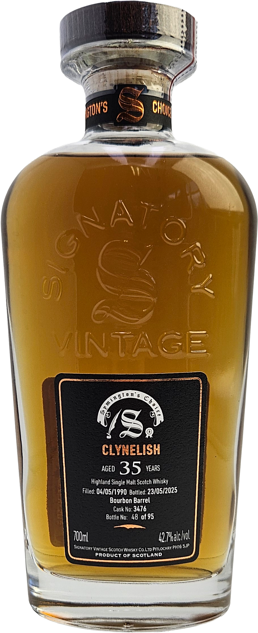 Clynelish 35 Years Old 1990 Signatory Symington's Choice Cask 3476 0,70 ltr 42,7%