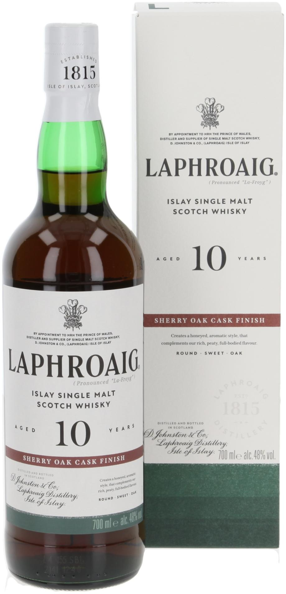Laphroaig 10 Years Old Sherry Oak Finish 0,70 ltr 48%