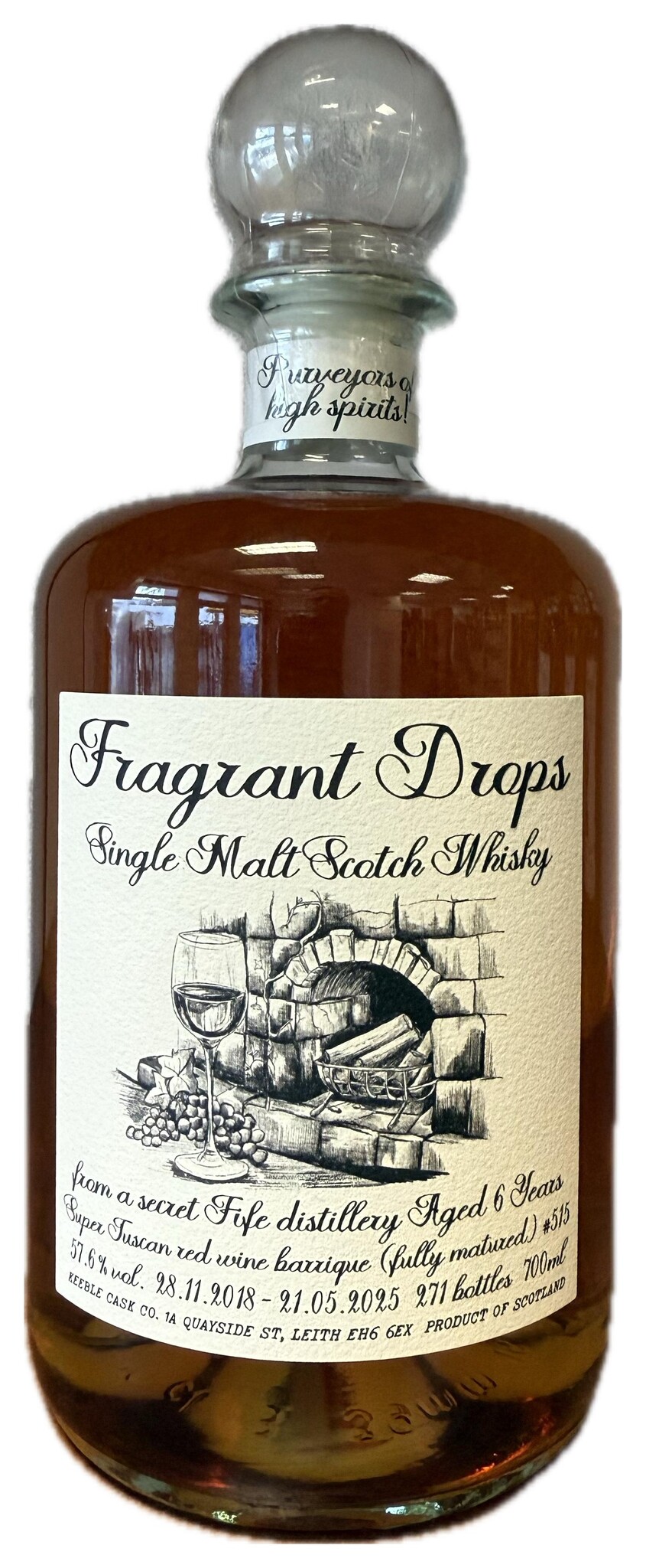 Secret Fife (Finglassie) 6 Years Old 2018 Fragrant Drops 0,70 ltr 57,6%
