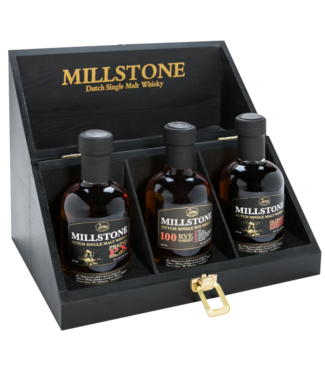 Millstone Millstone Single Malt Geschenkverpakking Met Trio Millstone In Kist 0,60 ltr 47,3%