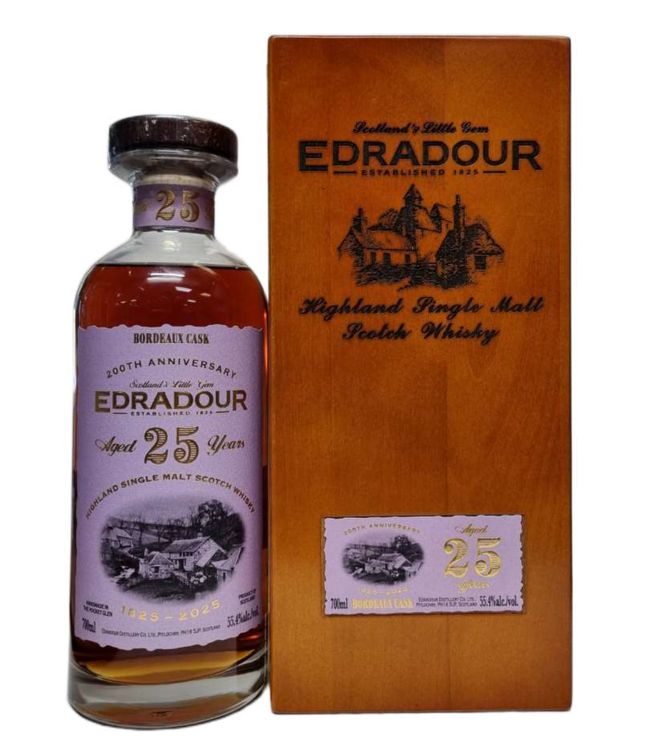 Edradour 25 Years Old Bordeaux Cask #811 200TH Anniversary 0.70 ltr 54.8%