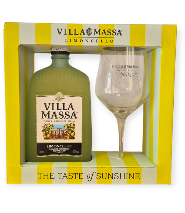 Villa Massa Di Sorrento Giftpack met glas 0,70 ltr 30%