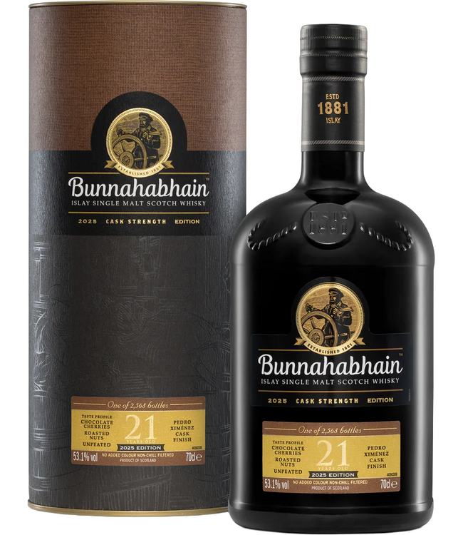 Bunnahabhain 21 Years Old PX Finish 2025 Edition 0,70 ltr 53,1%