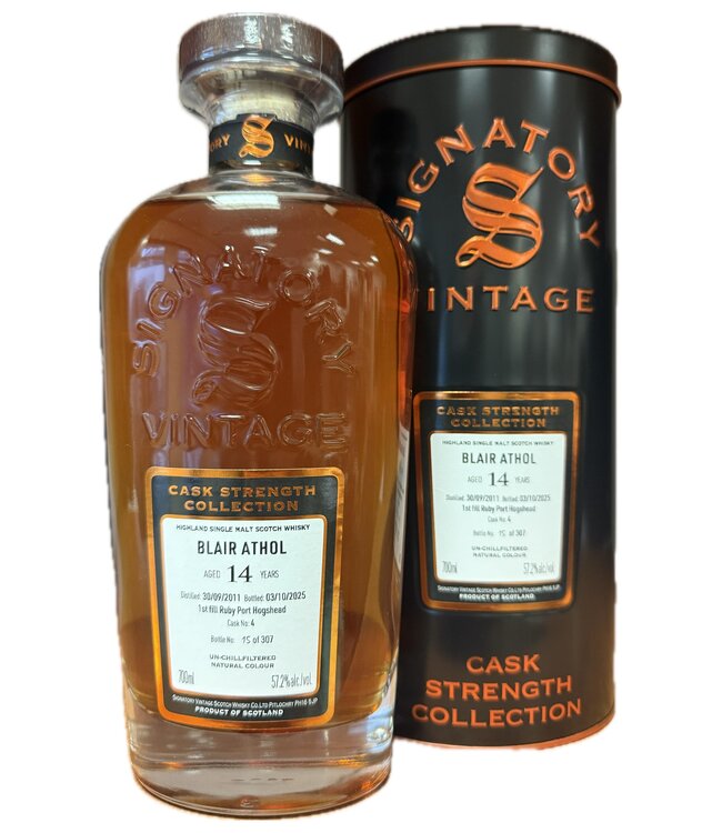 Blair Athol 14 Years Old 2011 Signatory Cask Strength Cask 4 0,70 ltr 57,2%