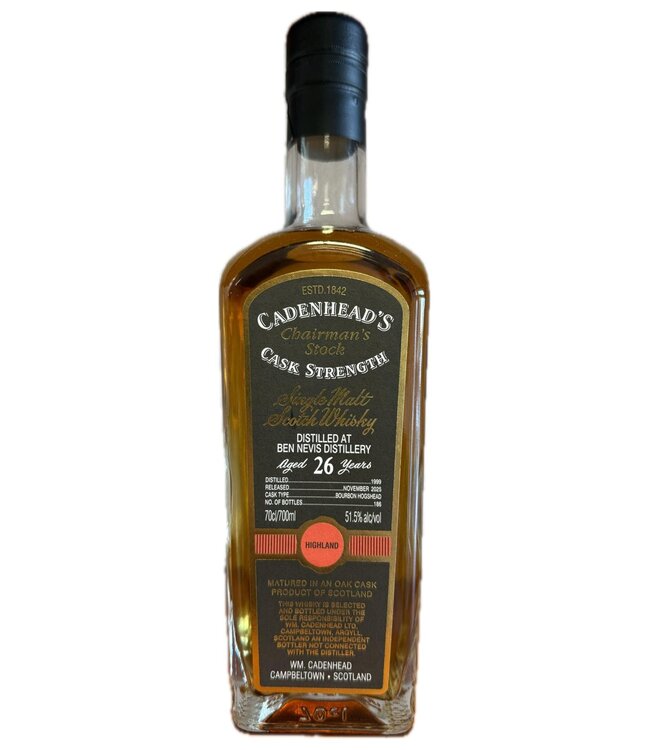 Ben Nevis 26 Years Old 1999 Cadenhead Chairman's Stock 0,70 ltr 51,5%