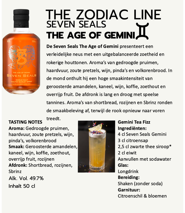 Seven Seals The Zodiac Line The Age Of Gemini 0,50 ltr 49,7%