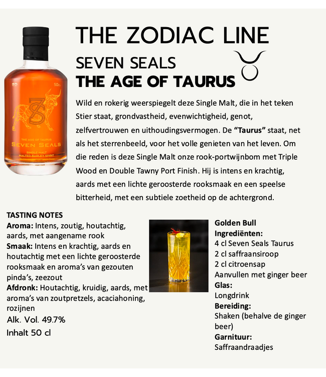 Seven Seals The Zodiac Line The Age Of Taurus 0,50 ltr 49,7%