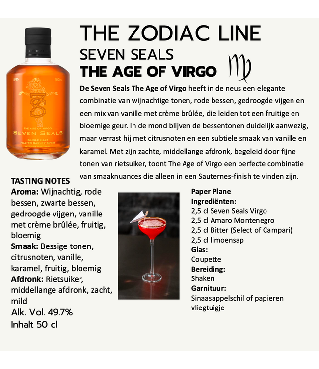 Seven Seals The Zodiac Line The Age Of Virgo 0,50 ltr 49,7%