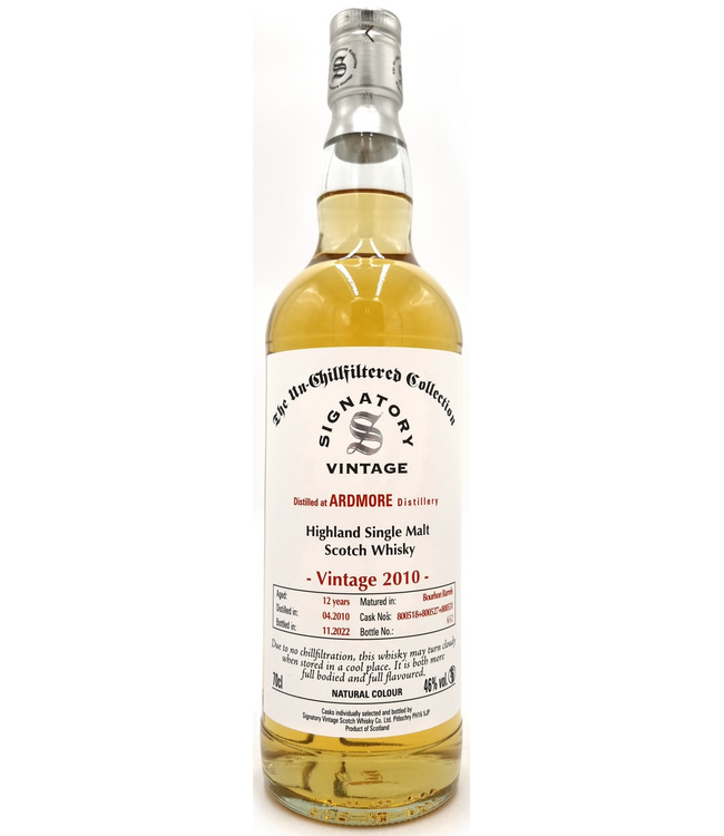 Ardmore 2010 Signatory Unchill Filtered 0,70 ltr 46%