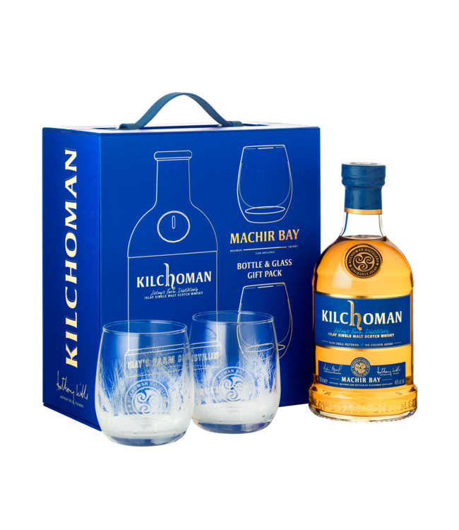Kilchoman Machir Bay Cadeauverpakking met 2 Glazen 0,70 ltr 46%