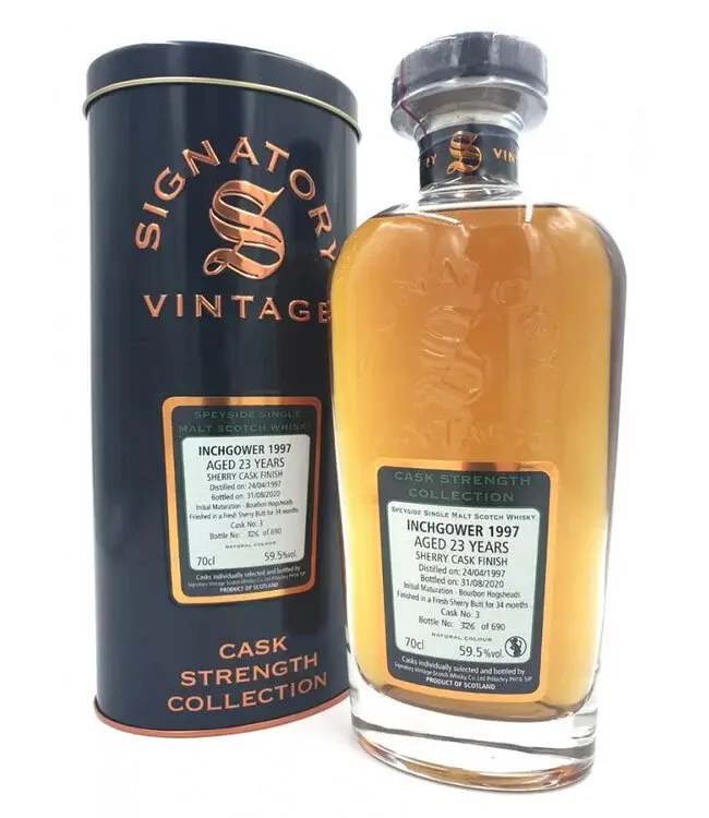 Inchgower 23 Years Old 1997 Signatory Cask Strength Cask 3 0,70 ltr 59,5%