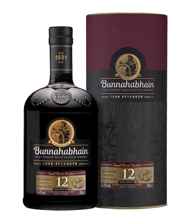 Bunnahabhain 12 Years Old Cask Strength 2025 Edition 0,70 ltr 56,4%