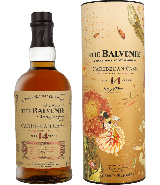 Balvenie 14 Years Old Caribbean Cask Victo Ngai Edition 0,70 ltr 43%