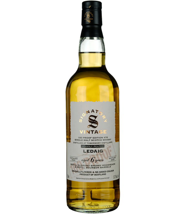 Ledaig 2020 Signatory Vintage 100 Proof Edition #76 0,70 ltr 57,1%