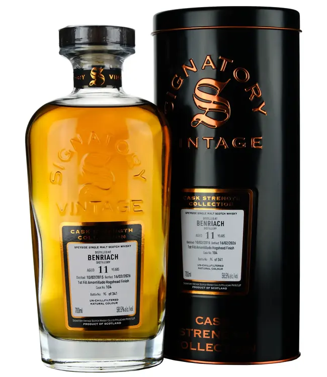 Benriach 2015 Signatory Cask Strength Cask 104 0,70 ltr 58,5%