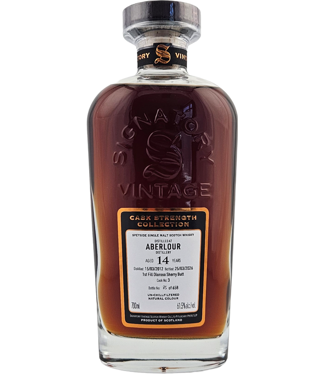 Aberlour 14 Years Old 2012 Signatory Cask Strength Cask 3 0,70 ltr 61,5%