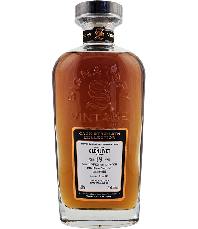 Glenlivet 19 Years Old 2006 Signatory Cask Strength Cask 900819 0,70 ltr 59,9%