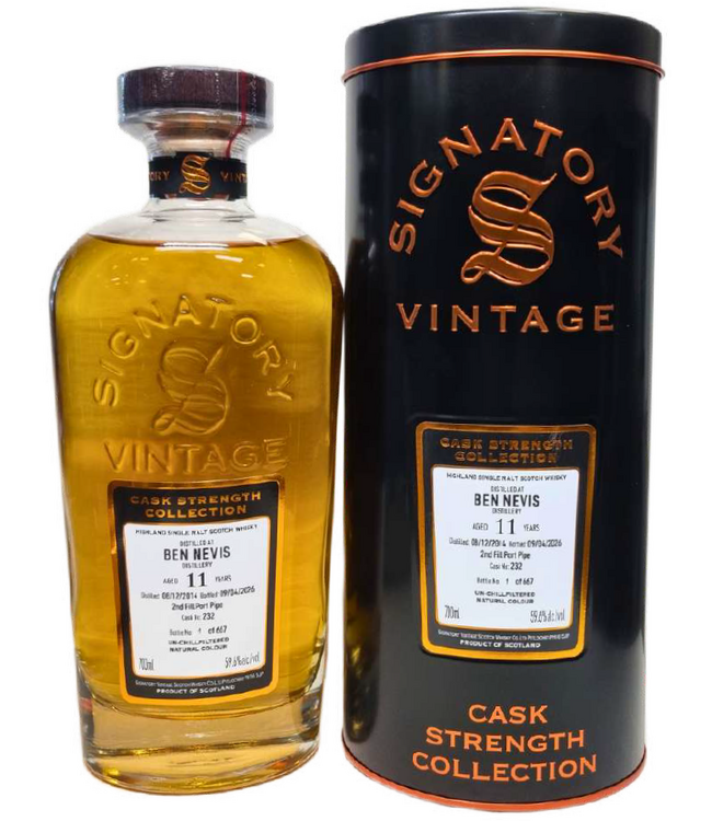 Ben Nevis 11 Years Old 2014 Signatory Cask Strength Cask 232 0,70 ltr 59,6%