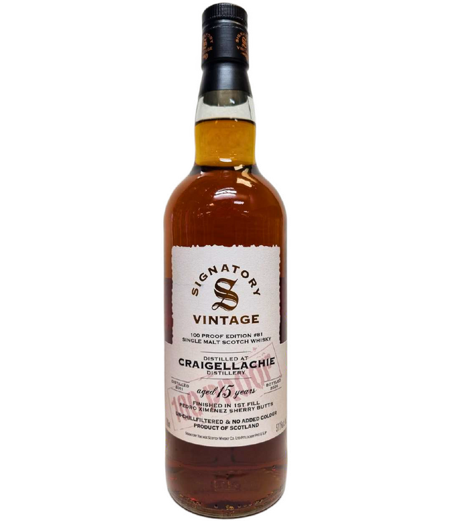 Craigellachie 2011 Signatory Vintage 100 Proof Edition #81 0,70 ltr 57,1%