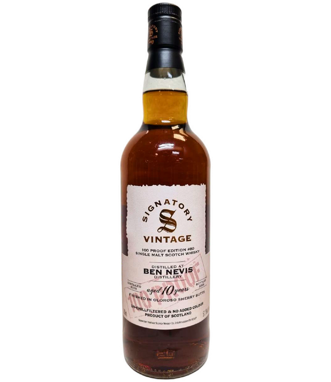 Ben Nevis 2015 Signatory Vintage 100 Proof Edition #80 0,70 ltr 57,1%