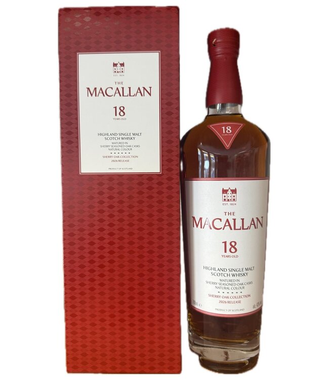 Macallan 18 Years Old Sherry Oak 2026 Release 0,70 ltr 43%