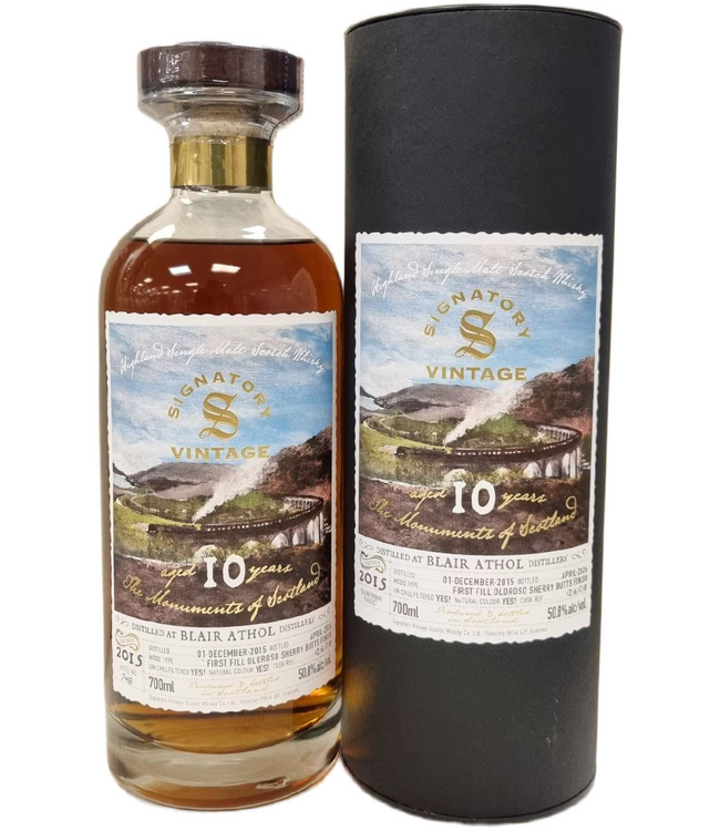 Blair Athol 10 Years Old Signatory The Monuments Of Scotland 0,70 ltr 50,8%