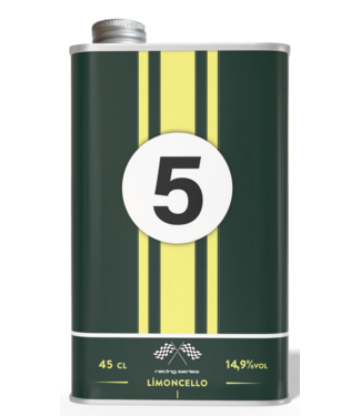 Jerrycan Blikje Retro Groen Geel Nr. 5 Limoncello 0,45 ltr 14,9%