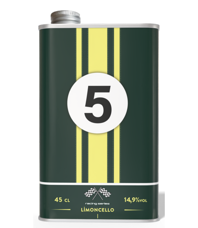 Blikje Retro Groen Geel Nr. 5 Limoncello 0,45 ltr 14,9%